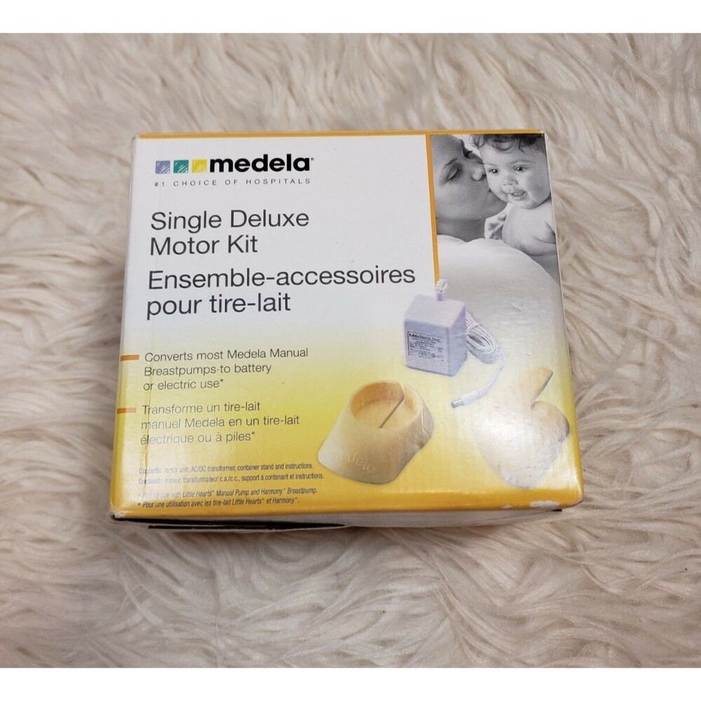 NIB Medela Single Deluxe Motor Kit Converts Manual Breast Pumps Battery/Electric
